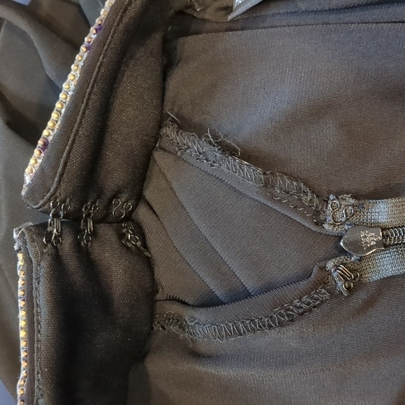 Blondie Nites Open Back Black Embellished Formal Prom Evening Gown size 11 - Picture 10 of 11